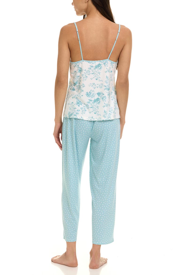 Amari Camisole, Shorts & Pants 3-Piece Pajamas, Alternate, color, SEAFOAM