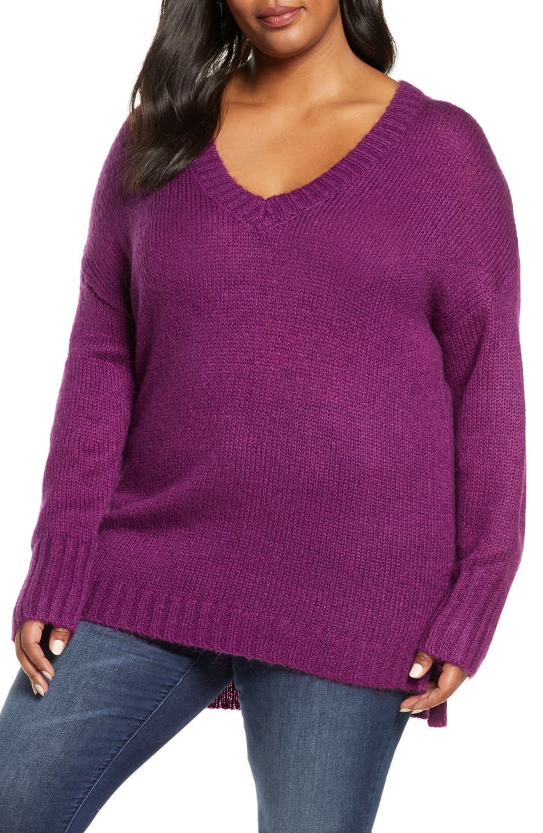 Caslon<sup>®</sup> V-Neck Sweater, Main, color,