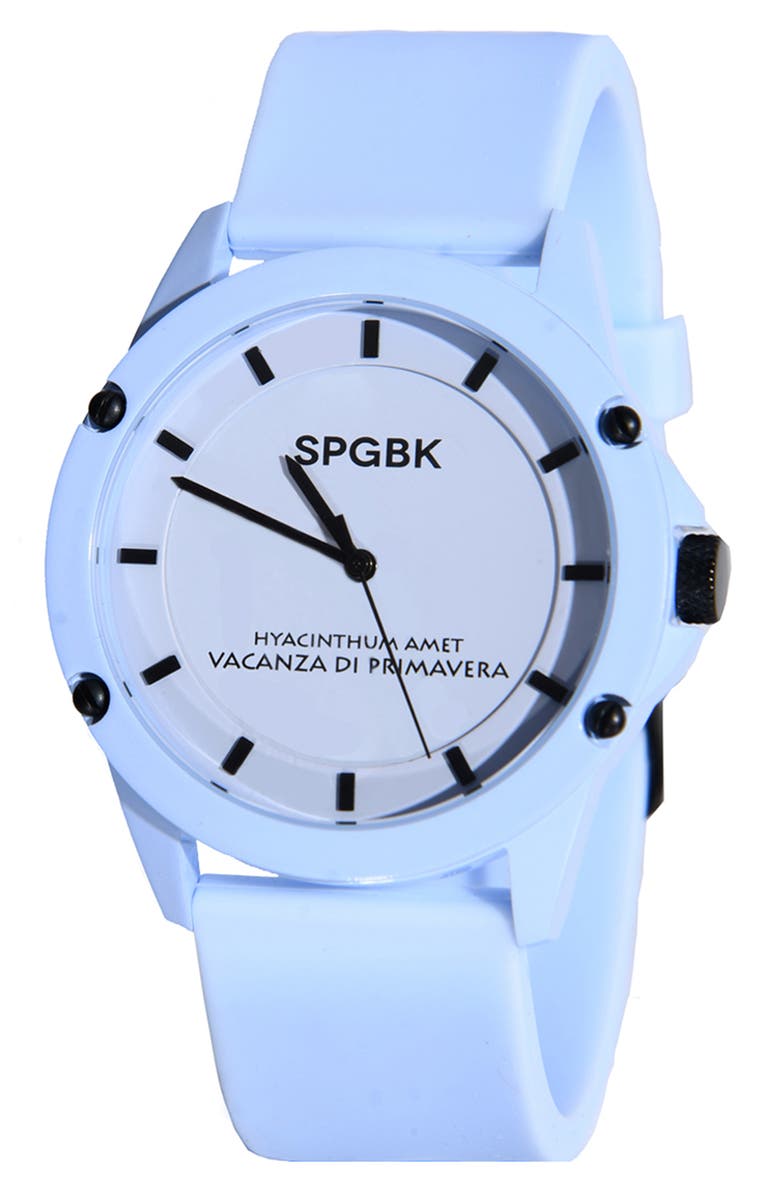 SPGBK Watches Spring Break Silicone Strap Watch, 44mm, Main, color, Periwinkle