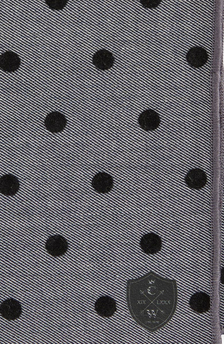 CLIFTON WILSON Polka Dot Cotton Pocket Square, Alternate, color, 