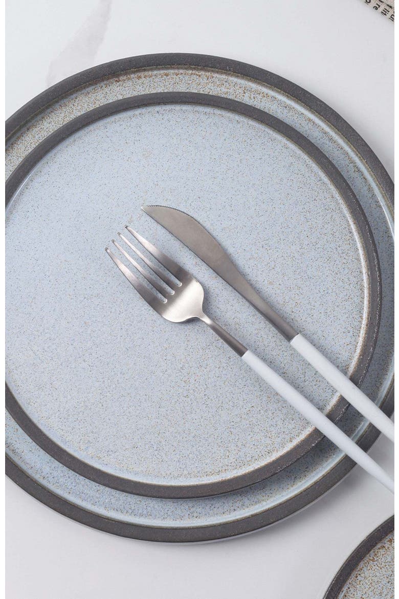 Vince Stoneware 4-Piece  Dinner Plate Set, Alternate, color, Gray-Green-Blue