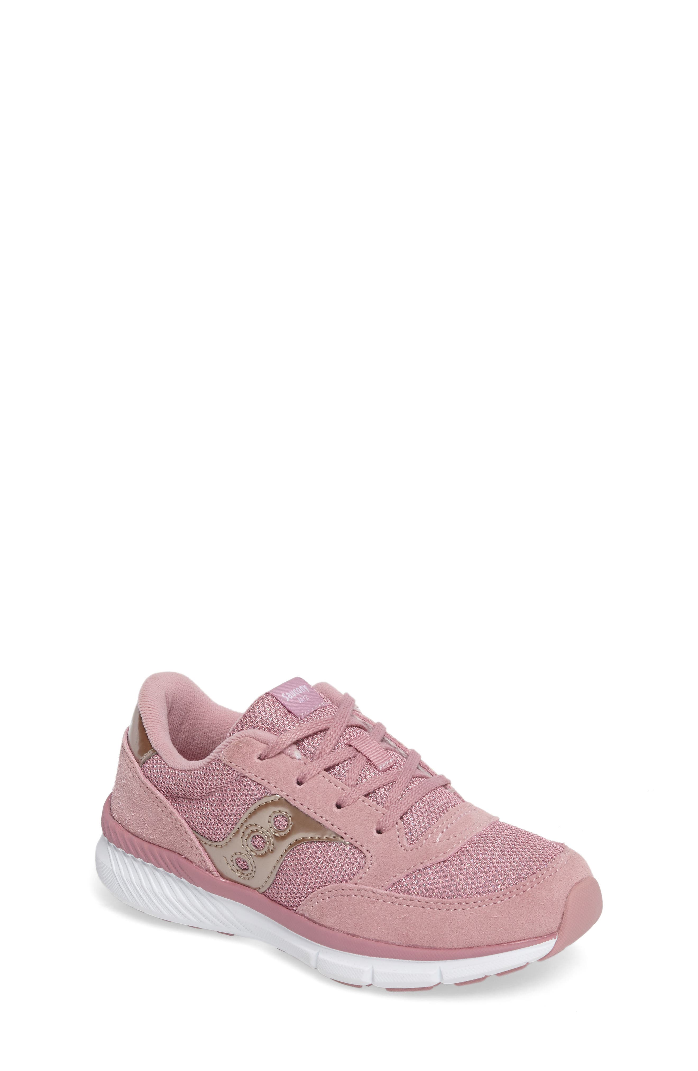 Jazz Lite Sneaker, Main, color, BLUSH METALLIC