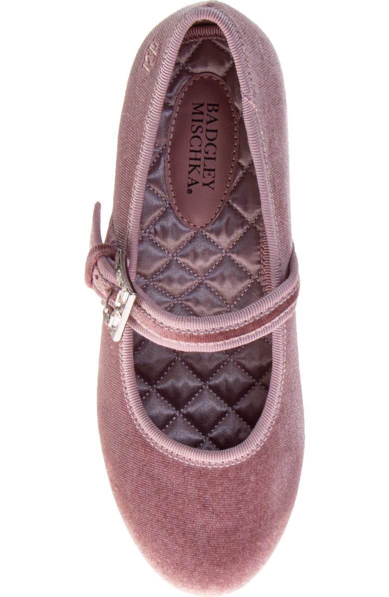 BADGLEY MISCHKA Ballerina Mary Jane Flat, Alternate, color, Pink Velvet