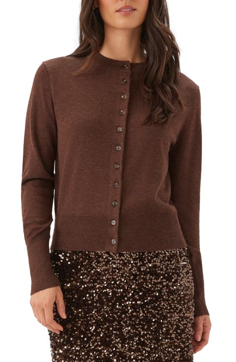 Crewneck Button-Up Cardigan