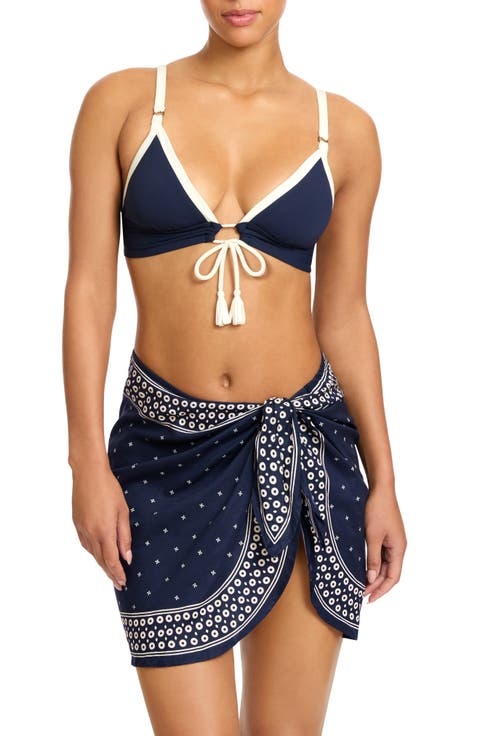 Juno Print Cotton Cover-Up Pareo