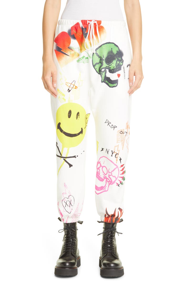 R13 Graffiti Drop Sweatpants, Main, color, 