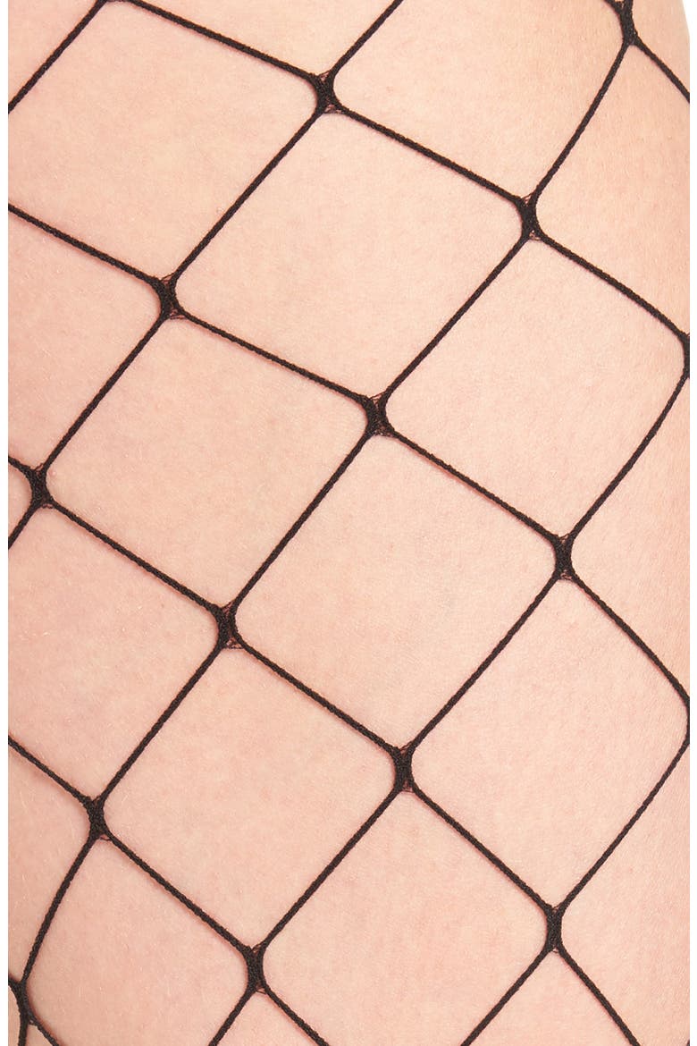 Large Fishnet Tights, Alternate, color, BLACK