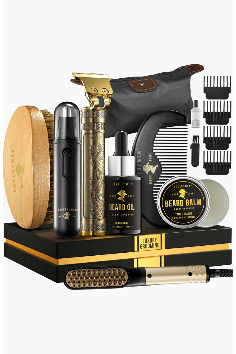 Ultimate 9 Piece Luxury Mens Beard Grooming Kit, Main, color, None