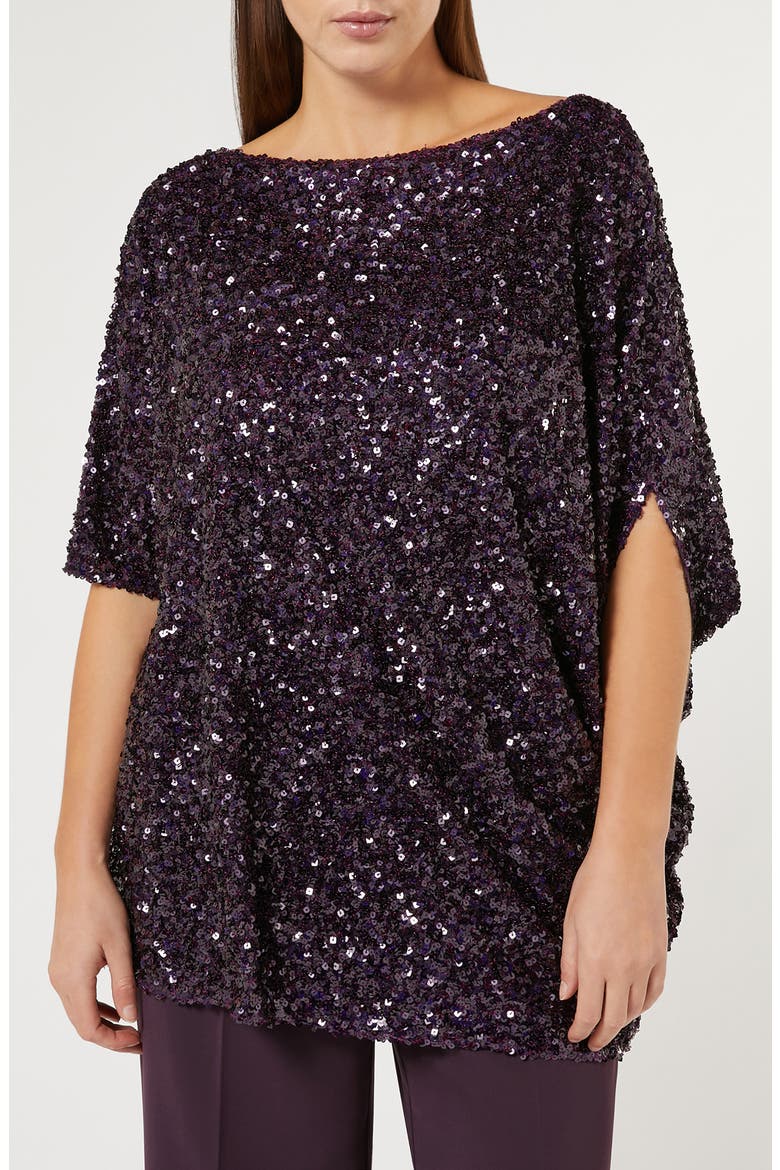 Dorotea Sequin Tunic Top, Main, color, BORDEAUX