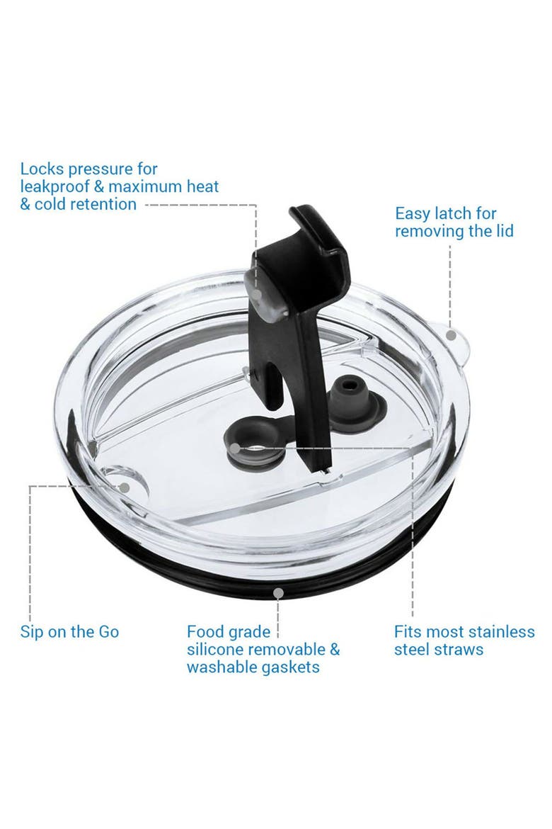 On The Go Spill Proof Tumbler Lid for 12 oz or 20 oz Cruisers, Alternate, color, Clear