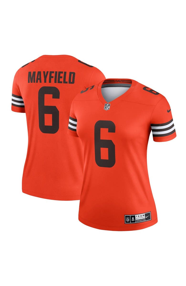 Nike Women's Nike Baker Mayfield Orange Cleveland Browns Inverted Legend Jersey, Main, color, 