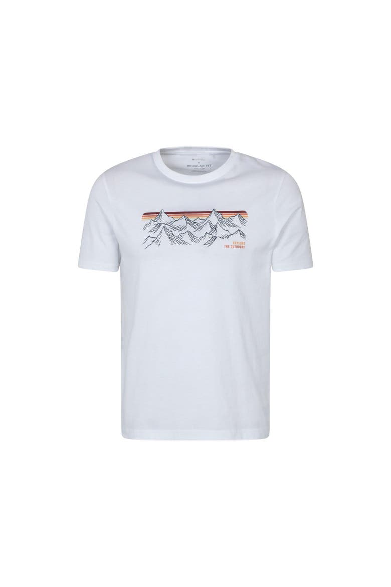 Mountain Stripes T-Shirt, Main, color, White