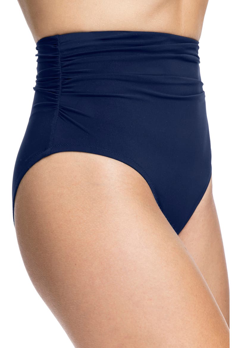 Tutti Frutti High Waist Swim Bottom, Alternate, color, NAVY