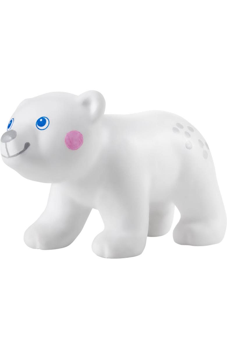 HABA Little Friends Polar Bear Cub - 1.75" Chunky Plastic Zoo Animal Toy Figure, Alternate, color, Multi