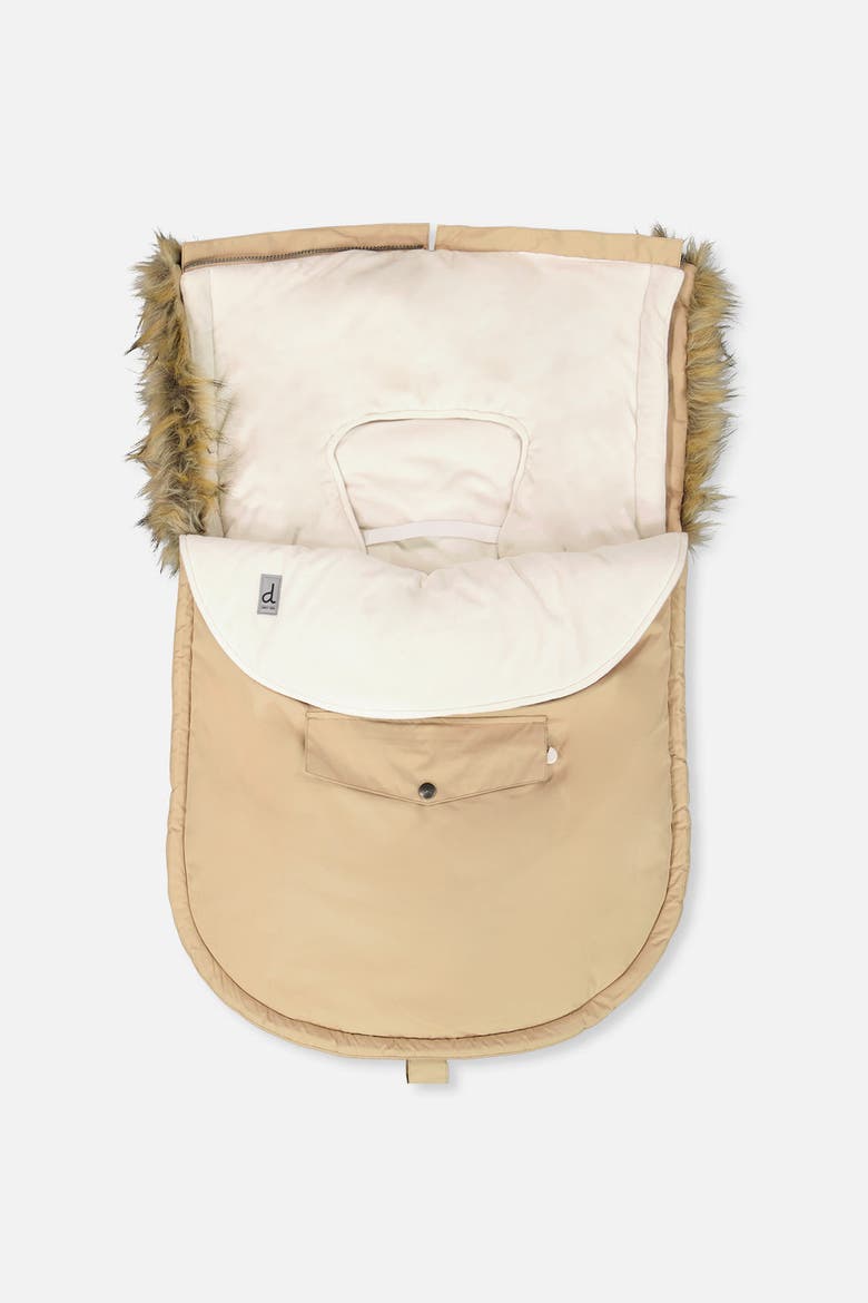 Bunting Bag Velour Lined Car Seat and Stroller, Alternate, color, Beige
