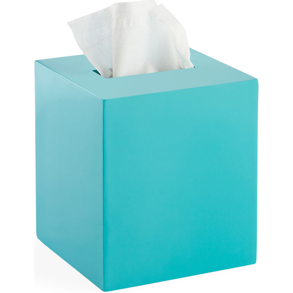 Jonathan Adler Lacquer Tissue Box In Robin's Egg Blue