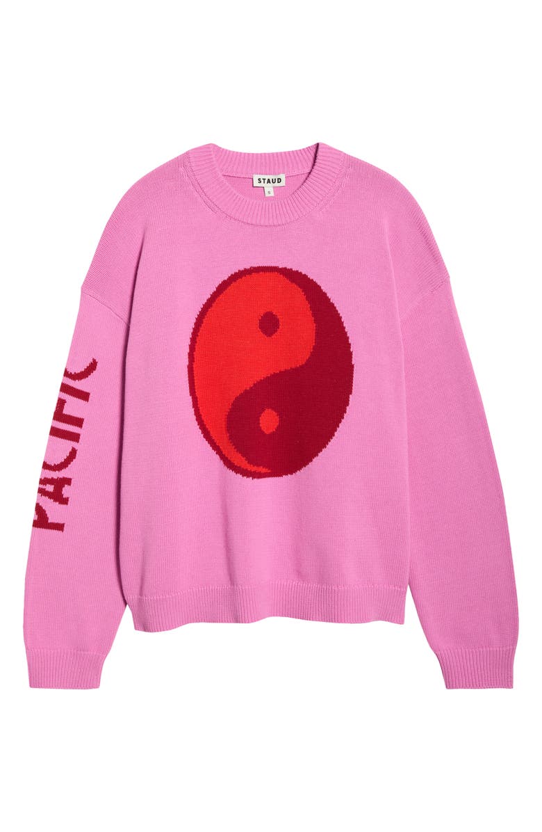 STAUD Giada Cotton Sweater, Alternate, color, Orchid