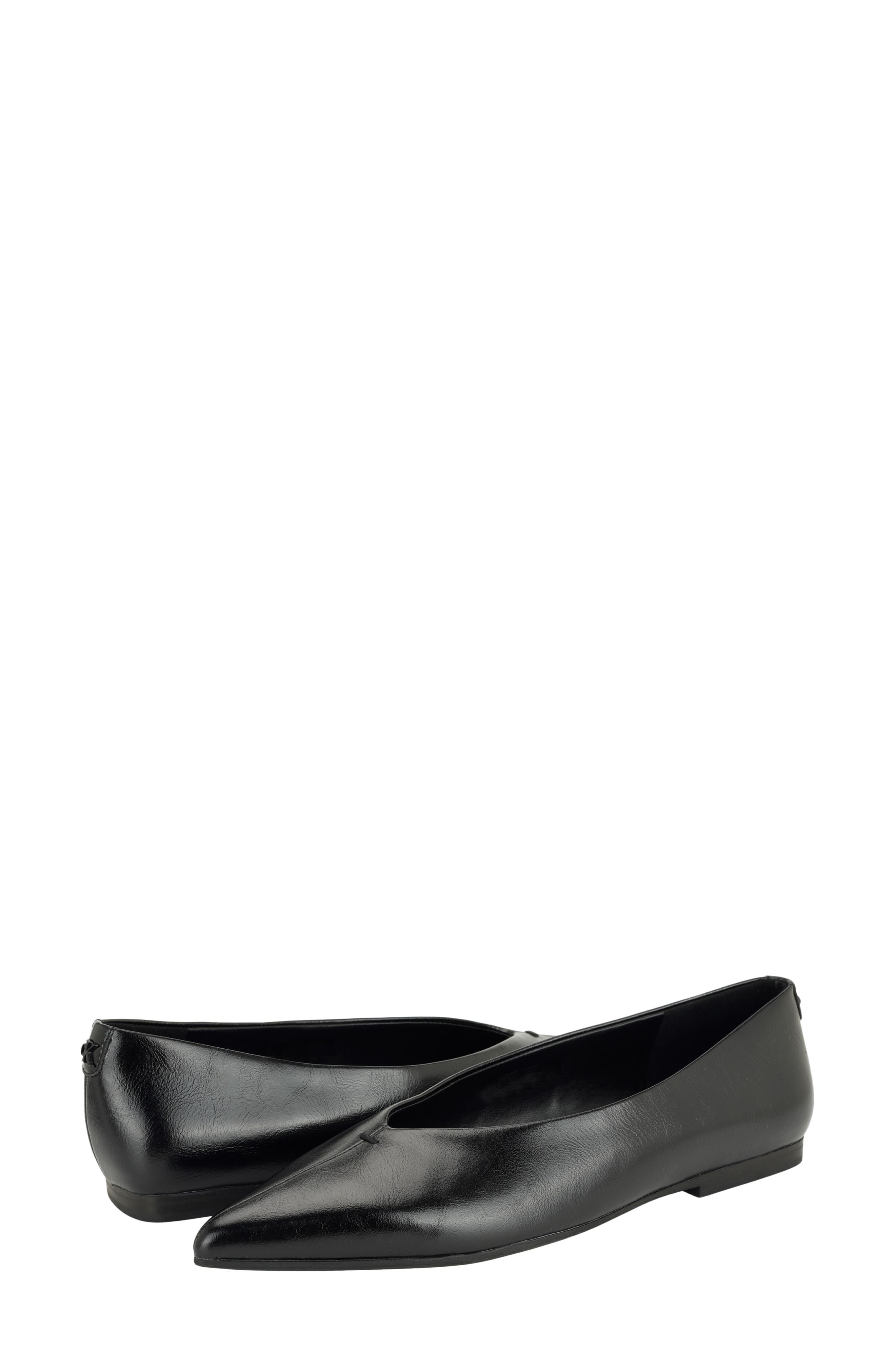 Gemeen Pointed Toe Flat, Alternate, color, BLACK 002