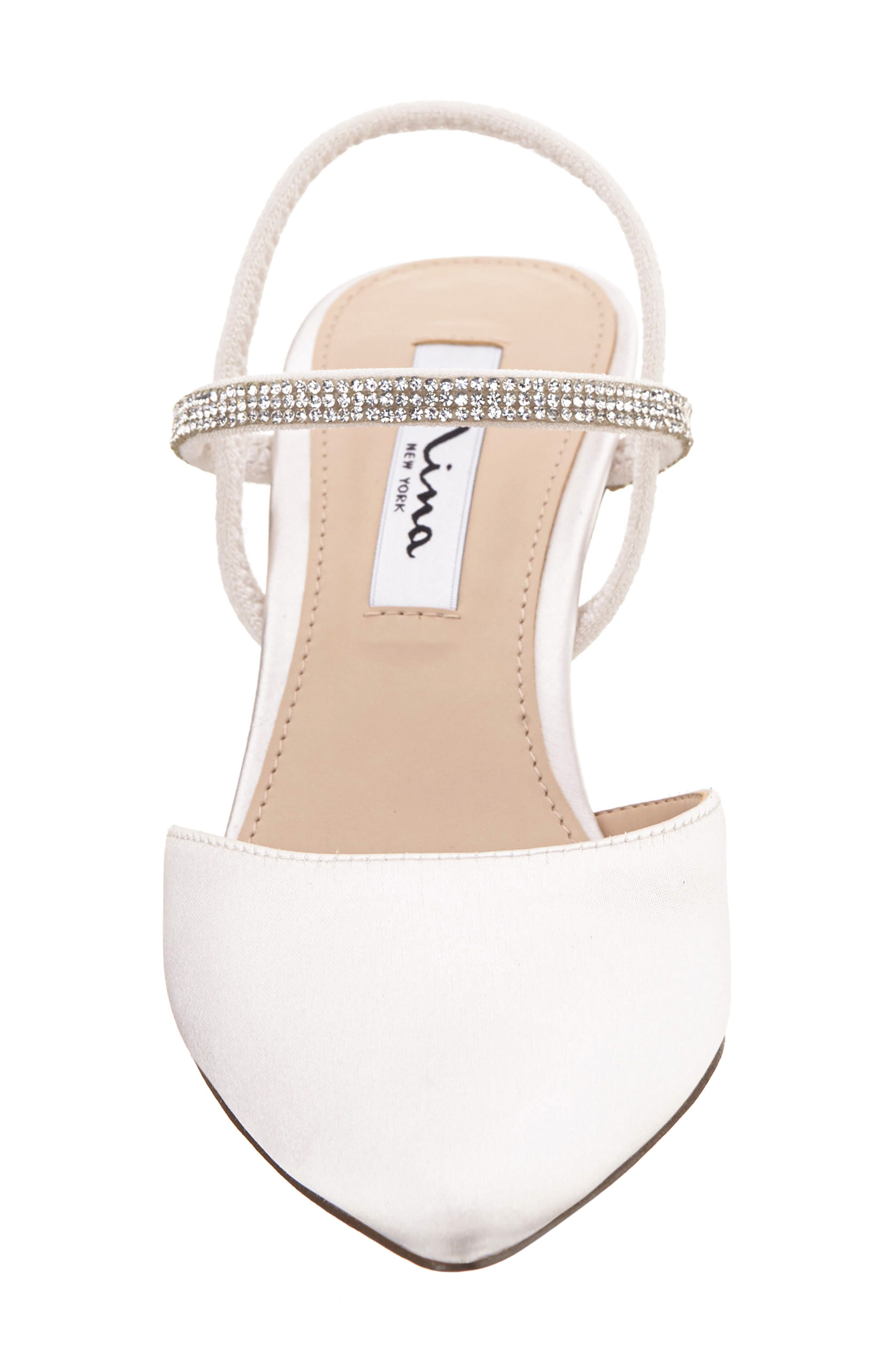 Nina Billie Slingback Pointed Toe Pump, Alternate, color, Ivory