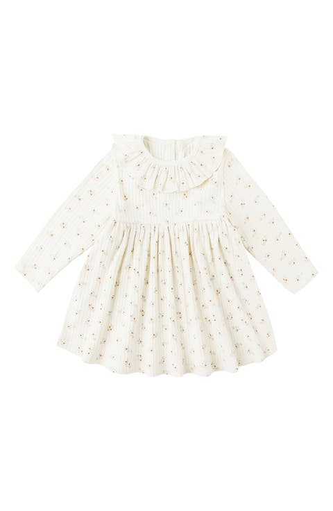 Kids' Ruffle Collar Ditsy Floral Dress