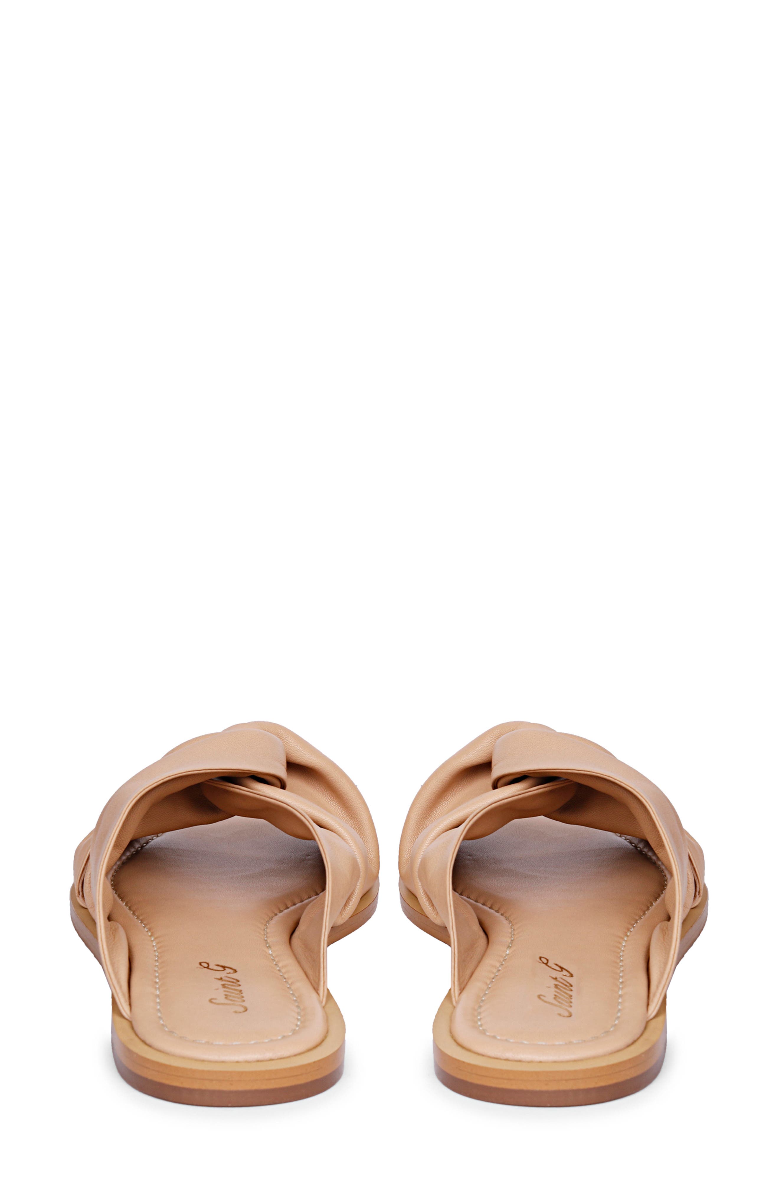 Taylor Leather Crisscross Slide Sandal, Alternate, color, BEIGE