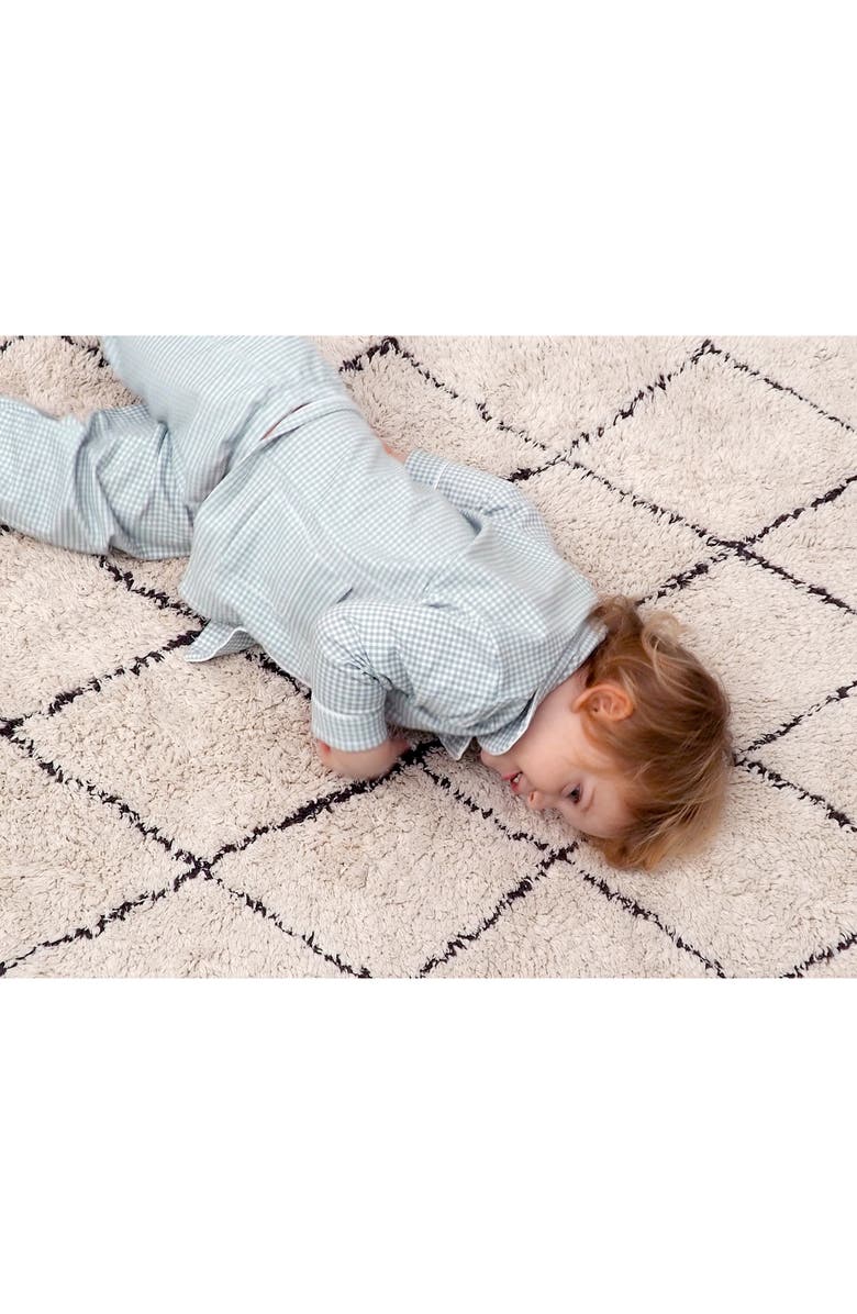 Lorena Canals Mini Bereber Washable Cotton Blend Rug, Alternate, color, Natural Black