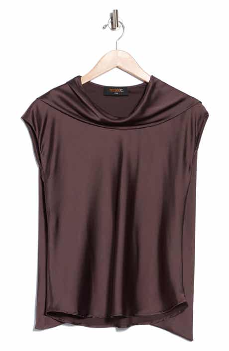 Scarf Detail Short Sleeve Top