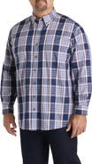 Harbor Bay by DXL Big & Tall Easy-Care Large Plaid Sport Shirt