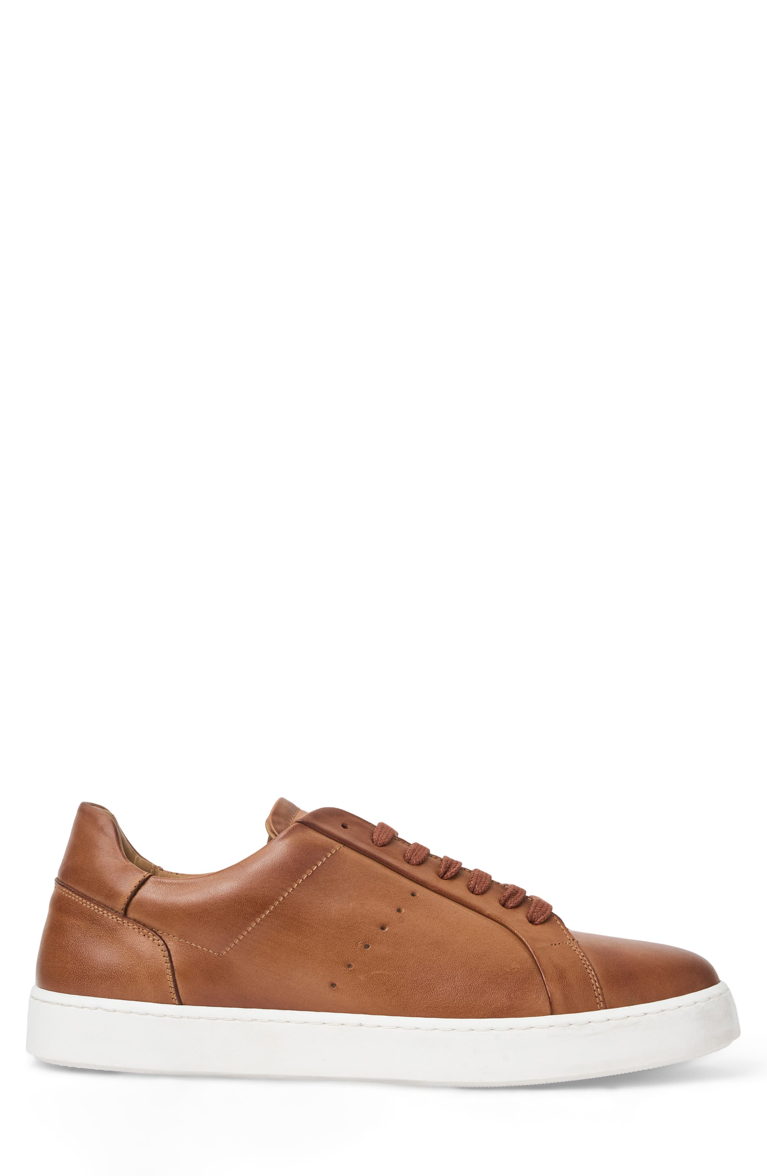 Damiano Low Top Leather Sneaker, Alternate, color, COGNAC LEATHER