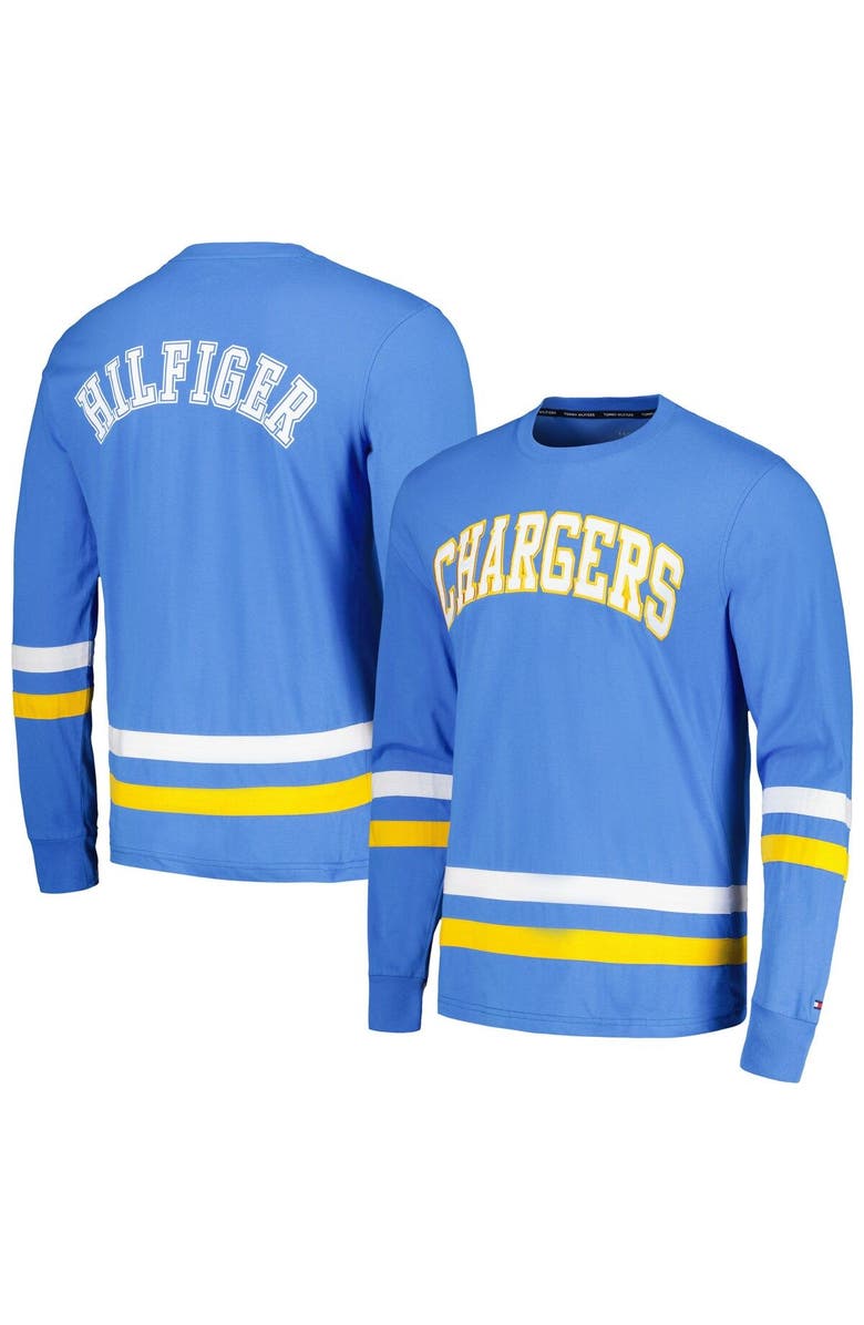 Tommy Hilfiger Men's Tommy Hilfiger Powder Blue/Gold Los Angeles Chargers Nolan Long Sleeve T-Shirt, Main, color, Powder Blue