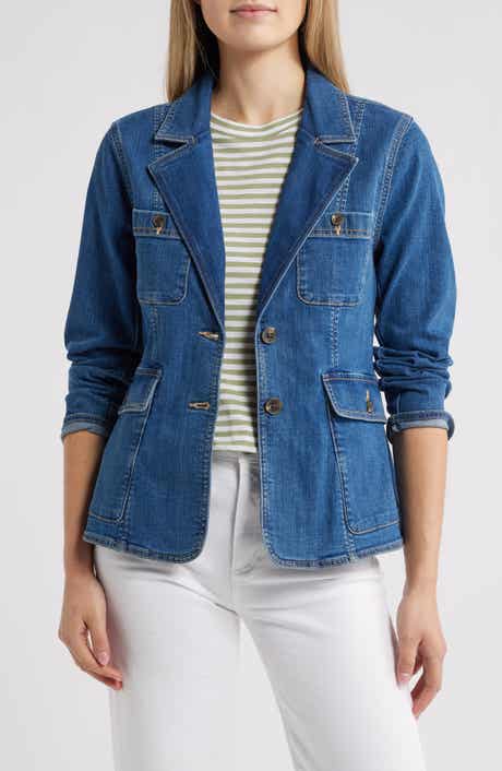 Patch Pocket Denim Blazer