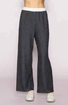 MELLODAY Stripe Wide Leg Knit Pants