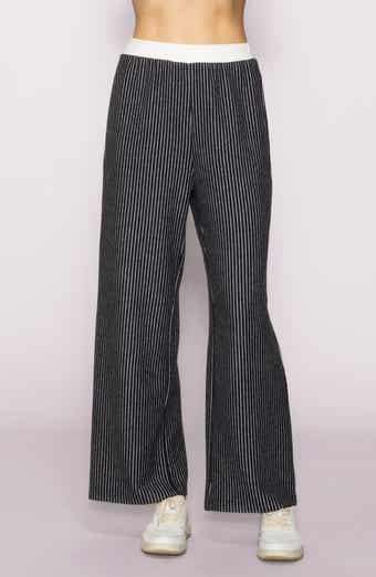 MELLODAY Stripe Wide Leg Knit Pants