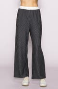 MELLODAY Stripe Wide Leg Knit Pants