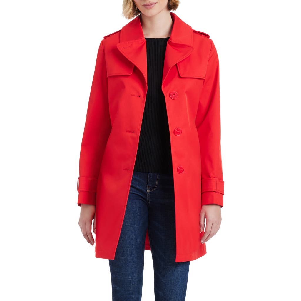 Kate Spade New York Short Trench Coat In Classic Red