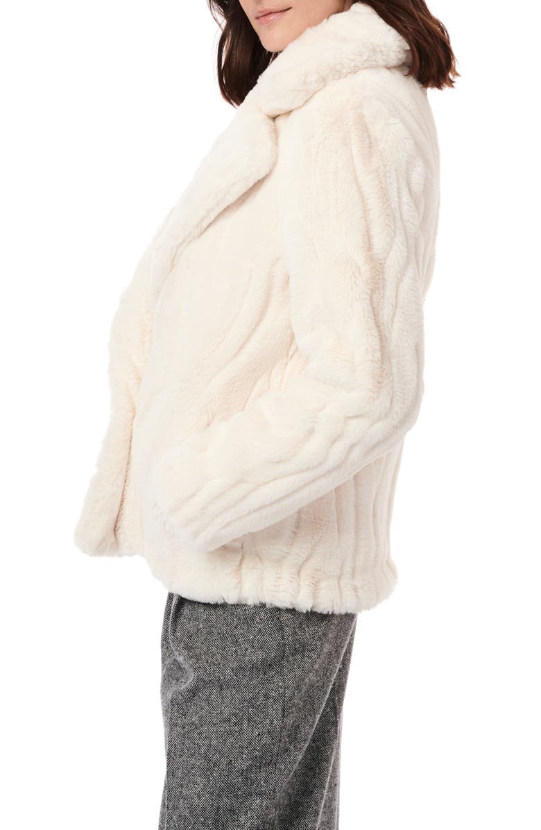 Bernardo Faux Fur Double Breasted Coat, Alternate, color, 