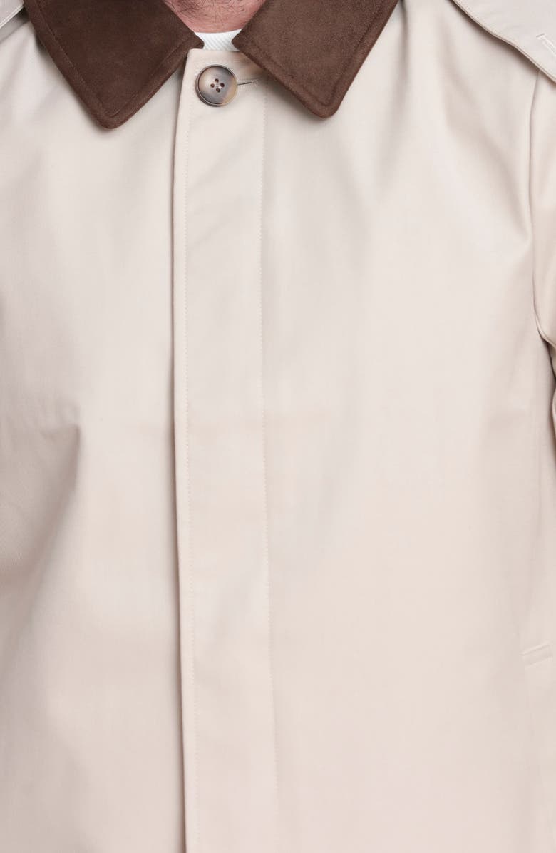 Bagatelle Corduroy Collar Mac Coat with Detachable Hood, Alternate, color, Khaki