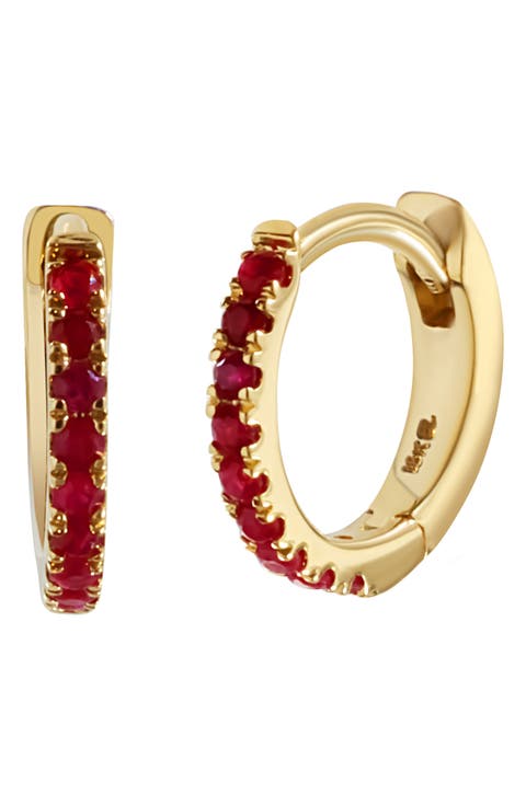 18K Gold El Mar Gemstone Huggie Hoop Earrings (Nordstrom Exclusive)