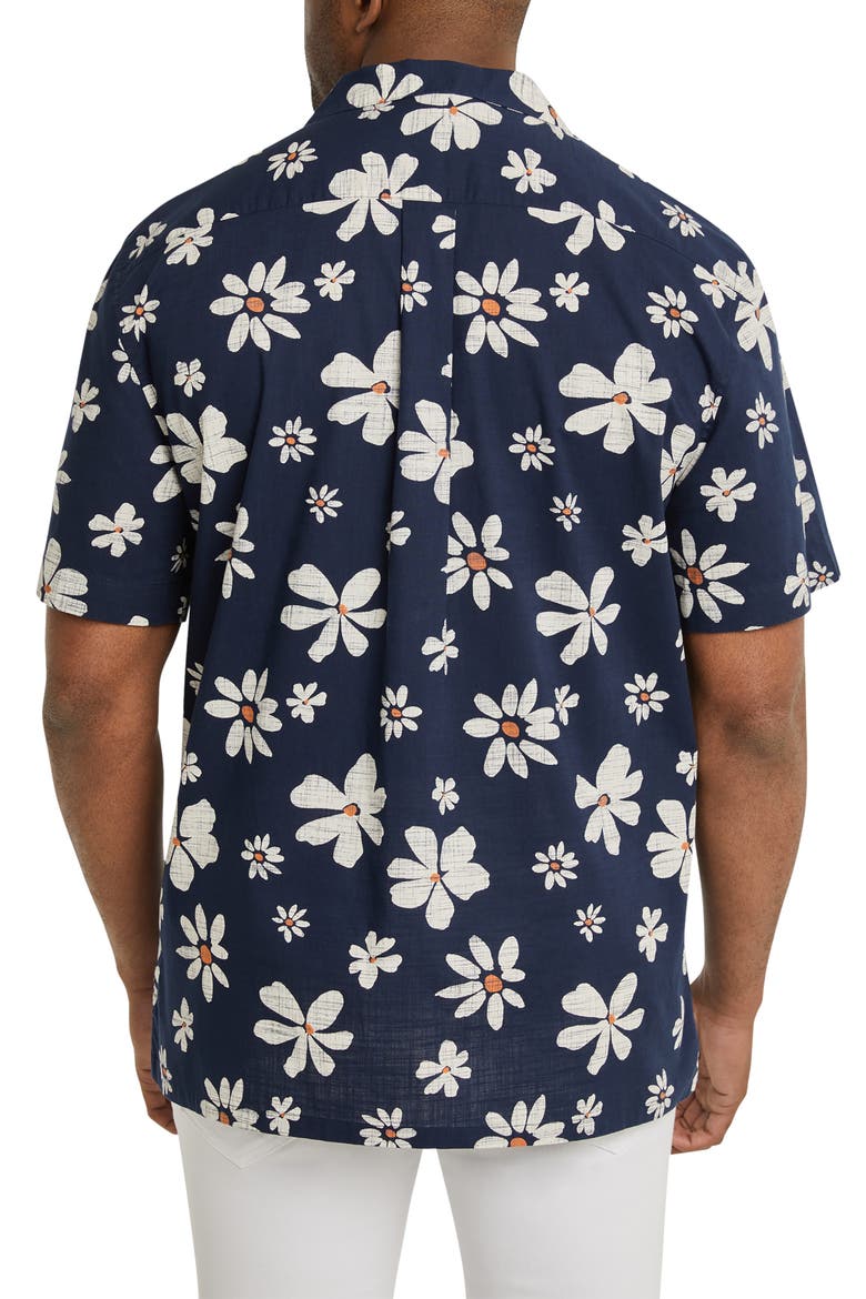 Grenada Relaxed Fit Camp Shirt, Alternate, color, NAVY