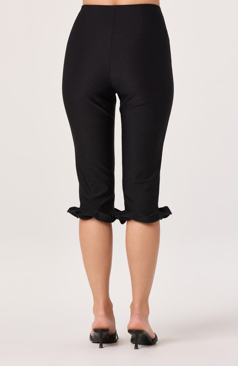 ASTR the Label Amalie Ruffle Capris, Alternate, color, Black
