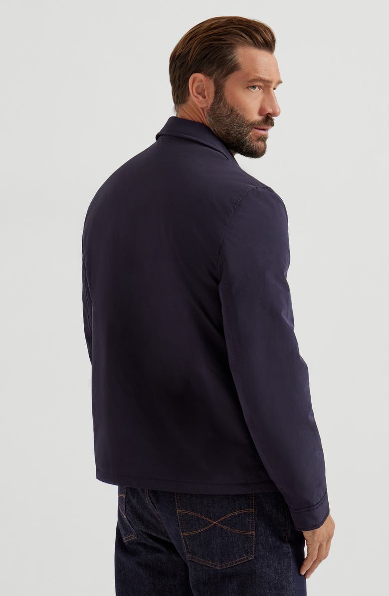 Brunello Cucinelli Shirt-style outerwear jacket, Alternate, color, Blue