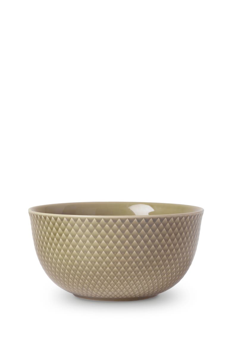 Lyngby Rhombe Earth Clay Serving Bowl, Main, color, Clay