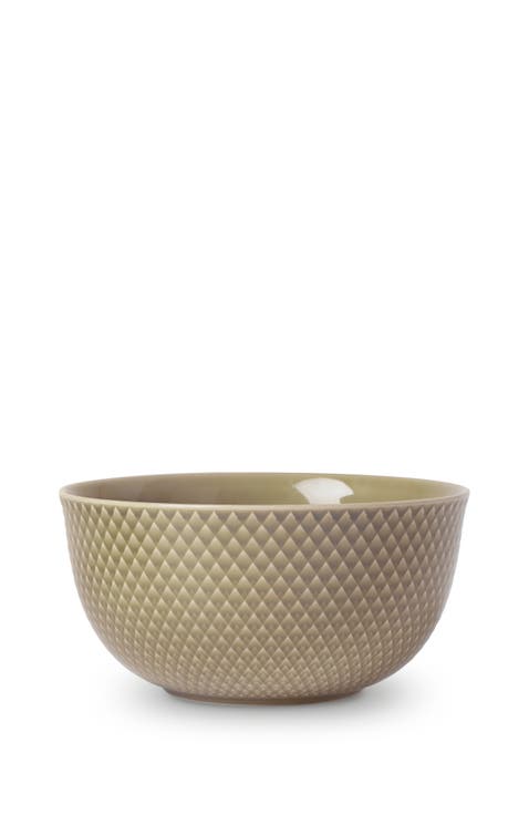 Lyngby Rhombe Earth Clay Serving Bowl