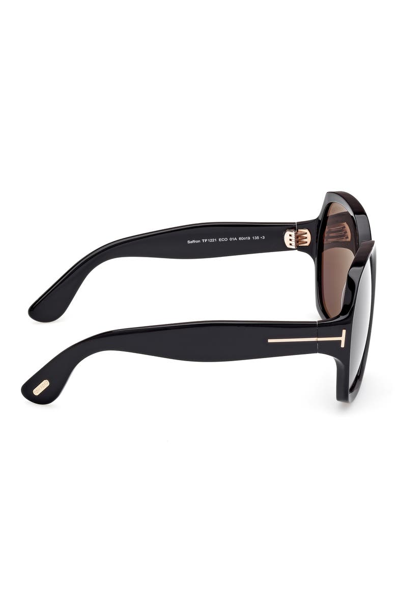 54mm Square Sunglasses, Alternate, color, SHINY BLACK / SMOKE