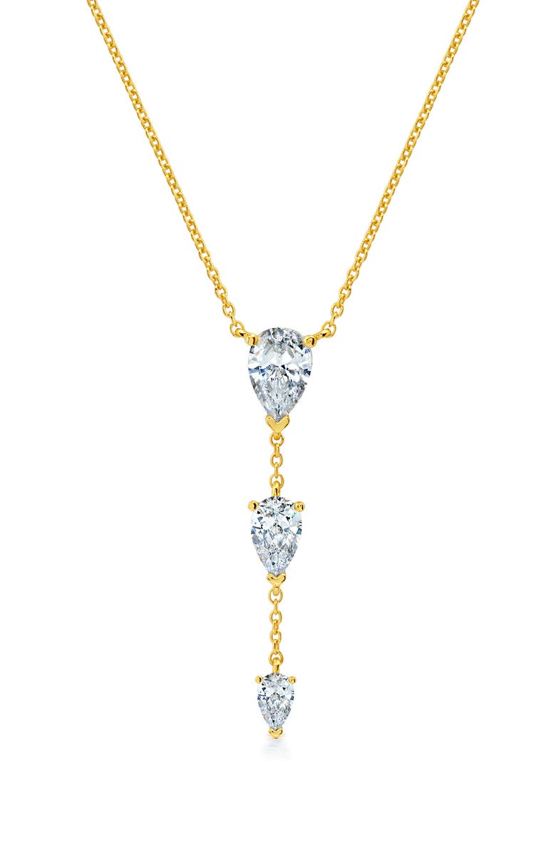 Crislu Oppulent Drops Y-Necklace, Main, color, Gold