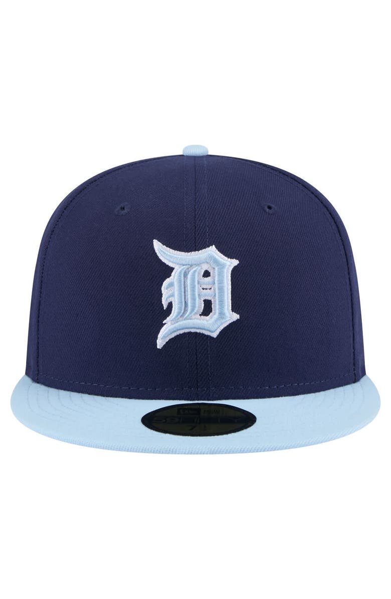 New Era Men's New Era Navy/Light Blue Detroit Tigers Color Pack 2-Tone 59FIFTY Fitted Hat, Alternate, color, 