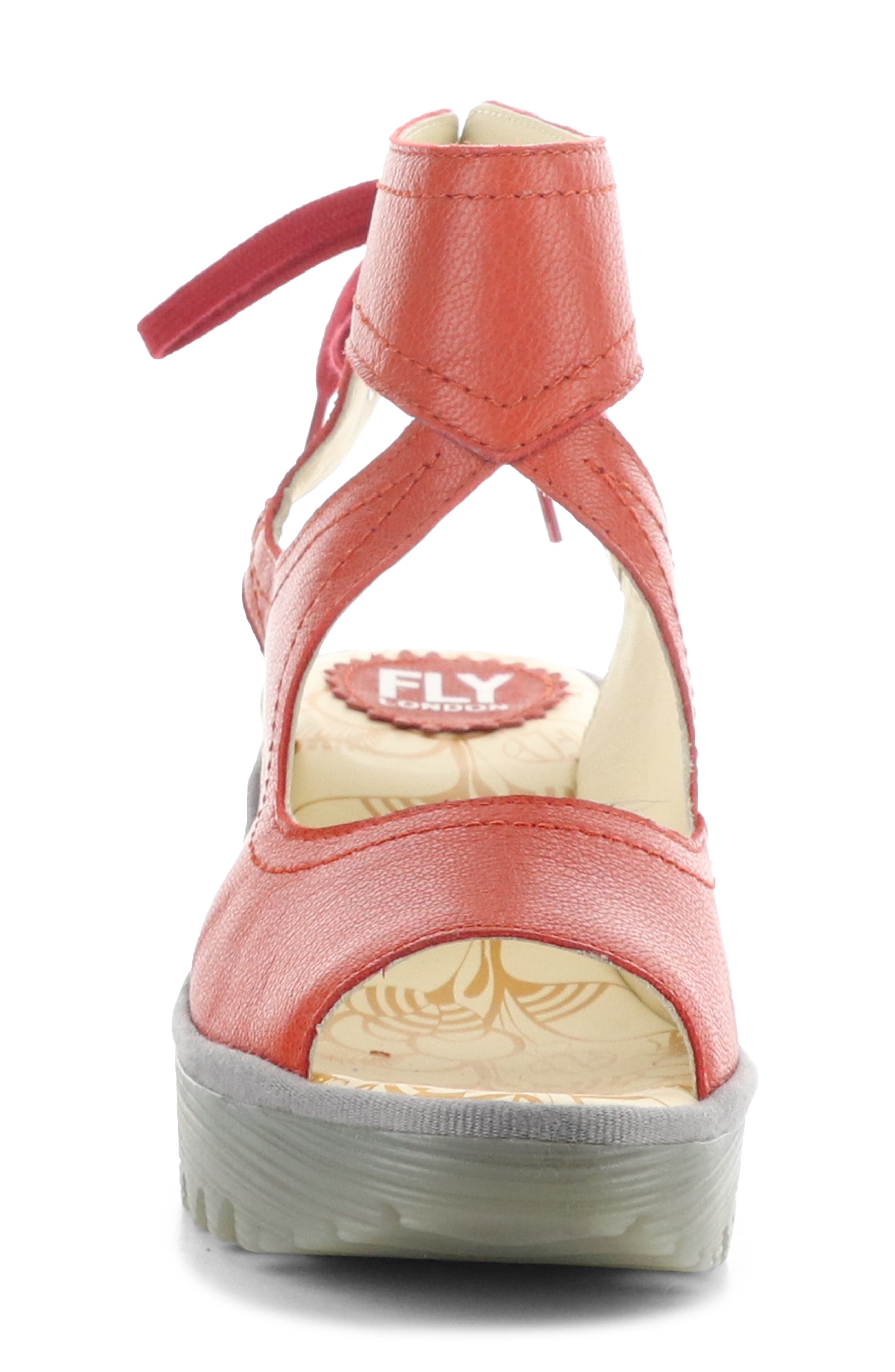 Yulp Platform Wedge Sandal, Alternate, color, DEVIL RED