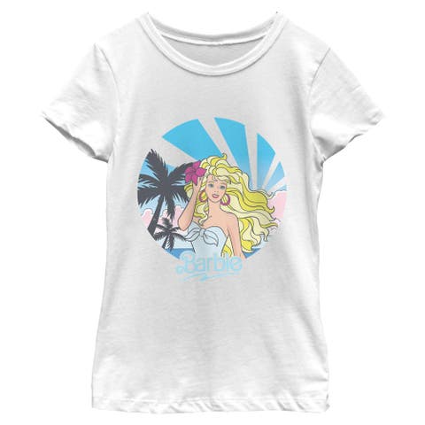 Girls' Retro Tropical Portrait T-Shirt