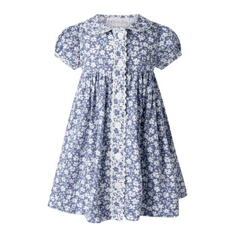Floral Button-Front Dress and Bloomers