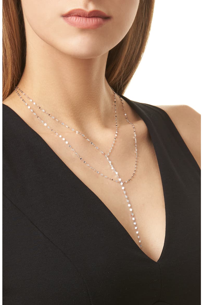 Blake 14K Gold Lariat Necklace, Alternate, color, WHITE GOLD